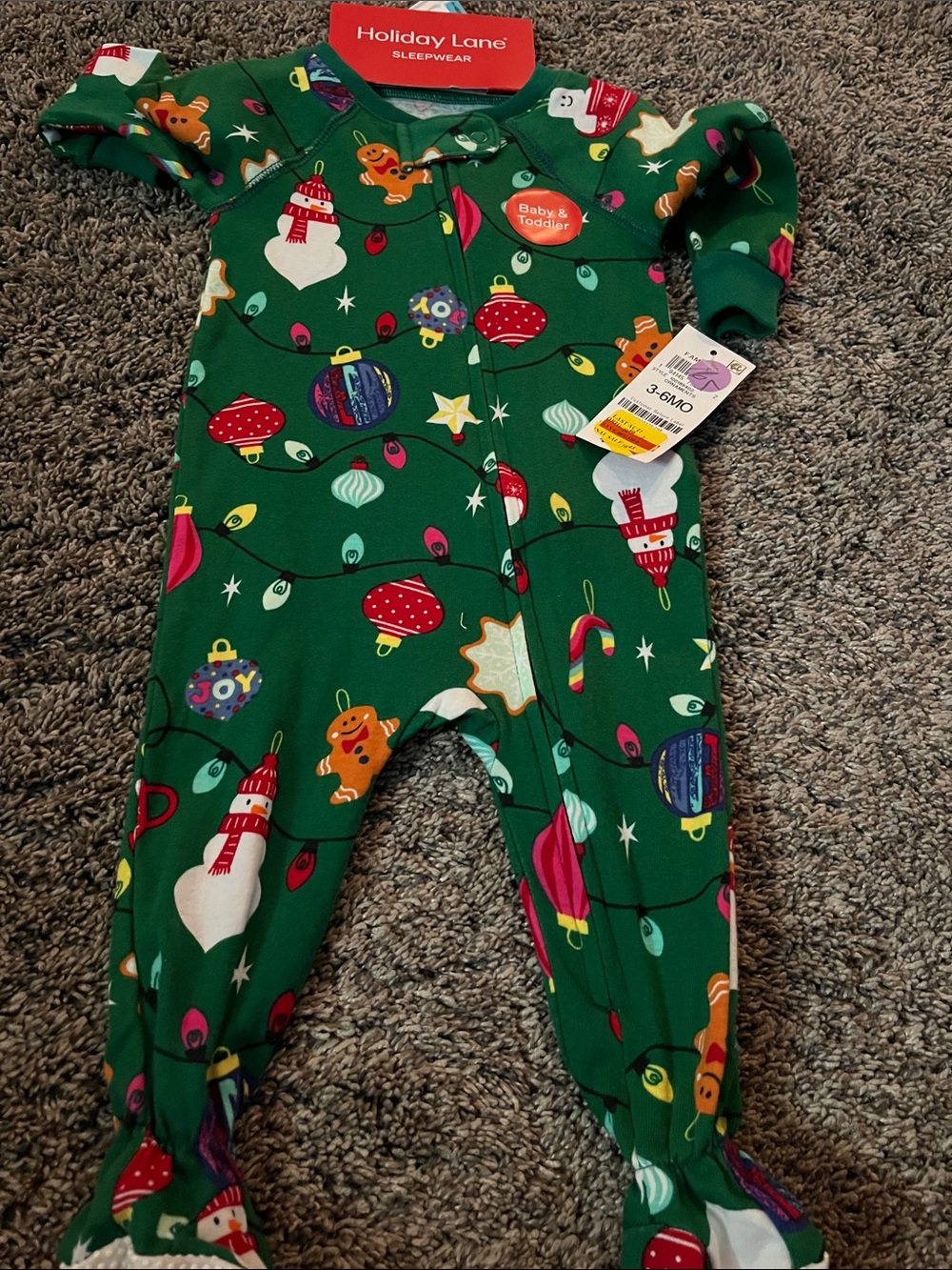 Holiday Lane baby footed pajama. !  3-6 months. From Macy’s.